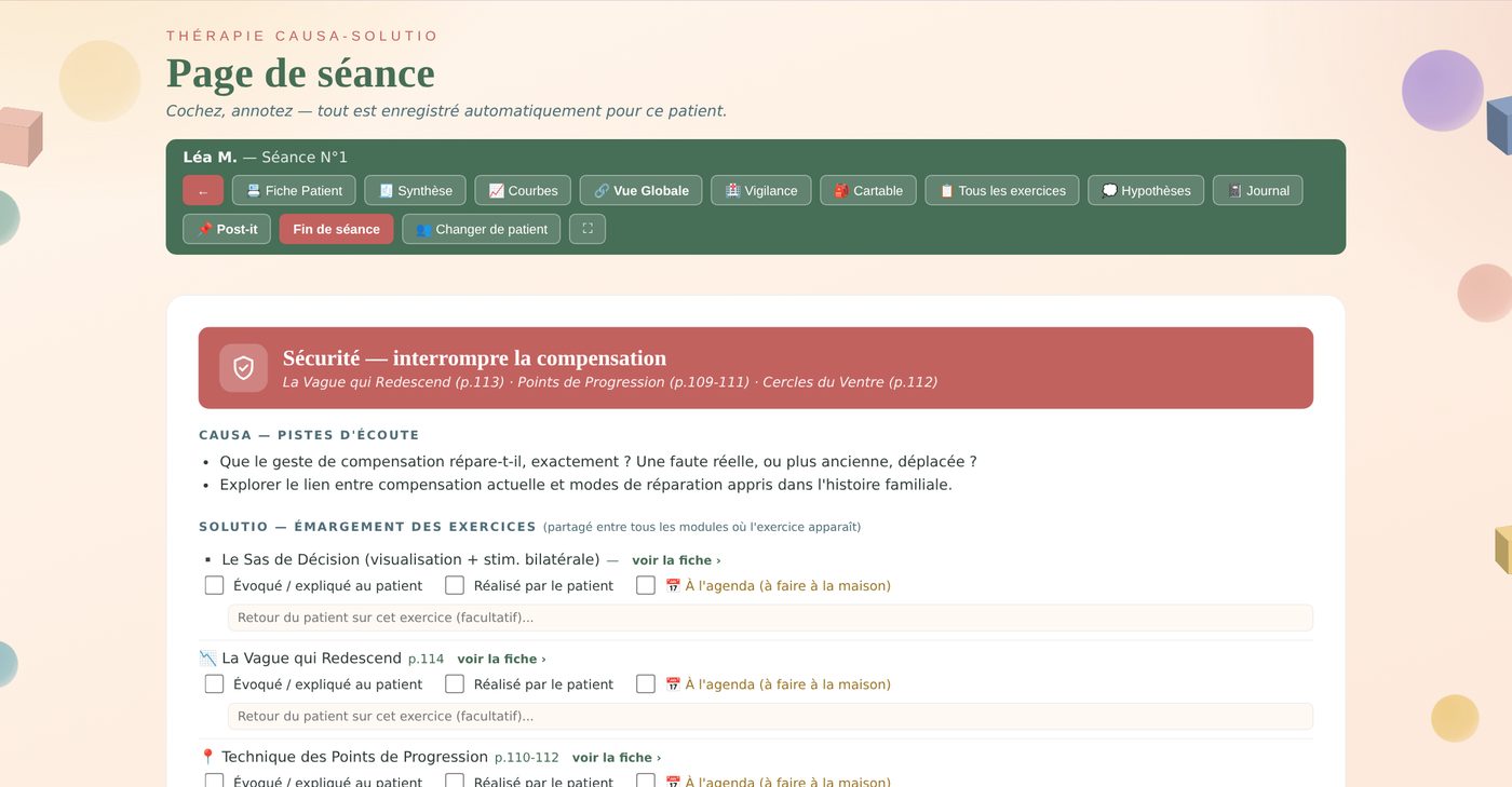 Un module thérapeutique dans Guide